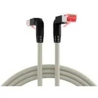 EFB Elektronik K4137GR.0, 15 RJ45 Patchkabel S/FTP, Cat.6A, 2x TM21 90°, UC900, 0, 15m, grau K4137GR015