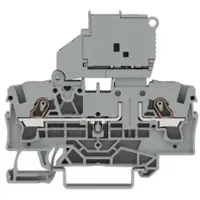 Wago 2004-1611/1000-836 2-Leiter-Sicherungsklemme,mit schwenkbarem Sicherungshalter,für G-Sicherungseinsatz 5 x 20 mm,grau 200416111000836 - 50 Stück
