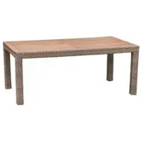 Merxx Gartenmöbelset "Avellino" 7tlg. mit Ausziehtisch 180/240 x 100 cm, inkl. Kissen - Aluminiumgestell mit Kunststoffgeflecht Steinbeige und Akazienholz
