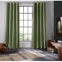Bruno Banani Verdunkelungsvorhang "Bela" Gr. 3, grün, B:130cm H:225cm, Polyester, Gardinen, Verdunkelungsvorhang, blickdicht, meliert, verschiedene Größen