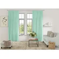 Otto Home Vorhang "Parry" Gr. 4, grün (mint), B:140cm H:245cm, Polyester, Recyceltes Material, Gardinen, Vorhang, 2-er Set, blickdicht, monochrom, basic, einfarbig, Bestseller