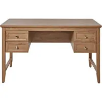 Jahnke Schreibtisch "CLASSIC D 130", braun (montana eiche, montana eiche, montana eiche), B:130cm H:76cm T:59,6cm, Tische, Schreibtisch, Schreibtisch, 4 Schubladen, Breite 130 cm