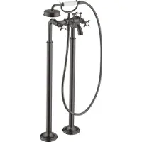 Hansgrohe AXOR Montreux 2-Griff-Wannenarmatur freistehend, 16547340, Farbe: Brushed Black Chrome
