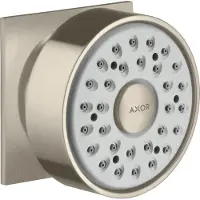 Axor Seitenbrause 1 jet Rosette eckig, 28469820, Farbe: Brushed Nickel