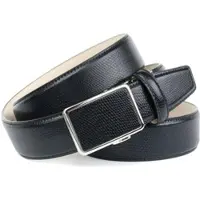 Anthoni Crown Ledergürtel , Herren, Gr. 95, schwarz, Leder, Gürtel Ledergürtel, mit Waranprägung, Herrengürtel