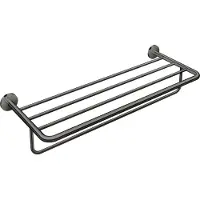 Hansgrohe AXOR UNIVERSAL Circular Handtuchablage, mit Handtuchhalter, 42843330, Farbe: Polished Black Chrome