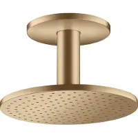 Hansgrohe AXOR ShowerSolutions Kopfbrause 250 2-jet, Deckenanschluss, 35297140, Farbe: Brushed Bronze