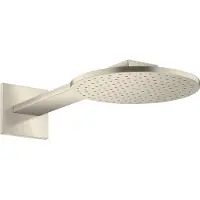 Hansgrohe AXOR ShowerSolutions Kopfbrause 250 2-jet,Wandanschluss, Brausearm 450 mm, 35296820, Farbe: Brushed Nickel