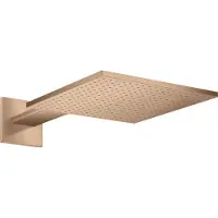 Hansgrohe AXOR ShowerSolutions Kopfbrause 300/300 2-jet,Wandanschluss, Brausearm 450 mm, 35318310, Farbe: Brushed Red Gold