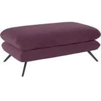 Candy Hockerbank 3C "Beatrice", rot (bordeaux), B:120cm H:45cm T:60cm, Samt-Optik (100% Polyester), Hocker, Hockerbank, mit modernem Polsteraufbau, auch in Breitcord, passend zur Serie