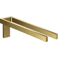 Hansgrohe AXOR UNIVERSAL Rectangular Handtuchhalter, Metall, doppelt, fest, Länge 380mm, 42622990, Farbe: Polished Gold Optic