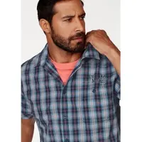 Man'S World Mans World Kurzarmhemd mit kleinem Print