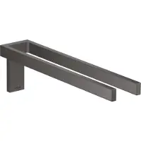 Hansgrohe AXOR UNIVERSAL Rectangular Handtuchhalter, Metall, doppelt, fest, Länge 380mm, 42622340, Farbe: Brushed Black Chrome