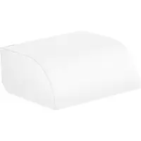 Axor hansgrohe UNIVERSAL Circular Toilettenpapierhalter mit Deckel, 42858700, Farbe: Weiß Matt