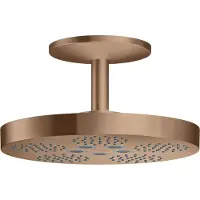 Hansgrohe AXOR One Kopfbrause 280 2-jet mit Deckenanschluss, 48494310, Farbe: Brushed Red Gold