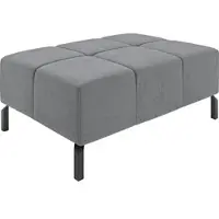 Home affaire Hockerbank "Ancona New", grau (steel), B:107cm H:43cm T:71cm, 100% Polyester, Hocker, Hockerbank, passend zum Ecksofa, auch in Easy care-Bezug + Cord