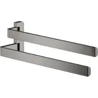 Hansgrohe AXOR UNIVERSAL Accessories Doppel-Handtuchhalter, 42821330, Farbe: Polished Black Chrome