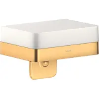Hansgrohe AXOR UNIVERSAL Accessories Flüssigseifenspender mit Ablage, 42819950, Farbe: Brushed Brass