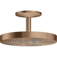 Hansgrohe AXOR One Kopfbrause 280 1-jet mit Deckenanschluss, 48493310, Farbe: Brushed Red Gold