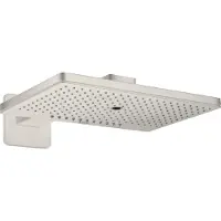 Hansgrohe AXOR ShowerSolutions Kopfbrause 460/300 3-jet, Brausearm, Rosette, 35276800, Farbe: Stainless Steel Optic