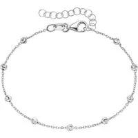 Firetti Armband "Schmuck Geschenk Silber 925 Armschmuck Armkette diamantierte Kugeln", silber (silberfarben), Armbänder, Damen, 20cm, Silber 925 (Sterlingsilber), Armband