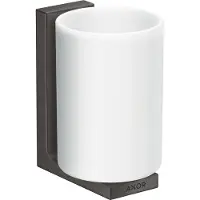 Hansgrohe AXOR Universal Rectangular Zahnputzbecher, Metall, Glas weiss, 42604