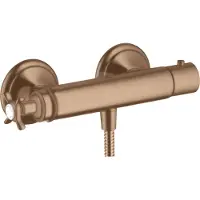 Hansgrohe Brausethermostat Axor Montreux AP, 1 Verbr., m Kreuz, brushed red gold