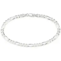 Bruno Banani Armband "Schmuck Geschenk Silber 925 Armschmuck Armkette Figarokette" Gr. 21, silber (silberfarben), Armbänder, Herren, 21, Silber 925 (Sterlingsilber), Armband