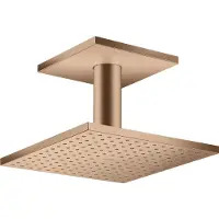 Hansgrohe AXOR ShowerSolutions Kopfbrause 250/250 2-jet, Deckenanschluss, 35312310, Farbe: Brushed Red Gold