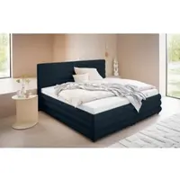 LeGer By Lena Gercke Polsterbett "Maylis", blau, B:212cm L:211cm, 100% Polyester, , Betten, Polsterbett, wahlweise mit und ohne Matratze und Lattenrost, auch in 200cm Breite