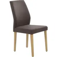 K+W Komfort & Wohnen 4-Fußstuhl "6193", braun (schwarzbraun 78, wildeiche natur), B:47cm H:97cm T:61cm, Stühle, 4-Fußstuhl, mit Massivholzbeinen in Wildeiche, gebogenen Rücken