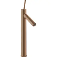 Hansgrohe AXOR Starck Einhebel-Waschtischmischer 250 mit Pingriff für Waschschüsseln mit Ablaufgarnitur, 10129310, Farbe: Brushed Red Gold
