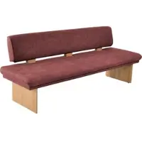 K+W Komfort & Wohnen Essbank "Longbeach Polsterbank", rot (bordeaux 15), B:224cm H:89cm T:71cm, Sitzbänke, Essbank, Spitzkissenoptik im Sitz, wahlweise in der Breite 204cm oder 224cm