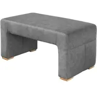 Exxpo - Sofa Fashion Hockerbank , grau (mouse), B:104cm H:51cm T:55cm, Hocker, Hockerbank, Bodenfreie Optik