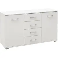 Priess Kombikommode "Lindau", weiß, B:123cm H:71cm T:38cm, Holzwerkstoff, Sideboards, Kombikommode