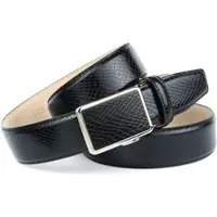 Anthoni Crown Ledergürtel , Herren, Gr. 95, schwarz, Leder, Gürtel Ledergürtel, mit Snake-Prägung