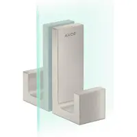 Hansgrohe AXOR UNIVERSAL Rectangular Duschtürgriff, 6-12mm Glasdicke, Metall, 42639800, Farbe: Edelstahl-Optik
