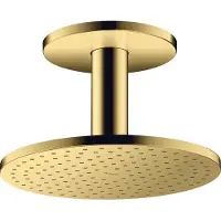 Hansgrohe AXOR ShowerSolutions Kopfbrause 250 1-jet, Deckenanschluss, 35286990, Farbe: Polished Gold Optic
