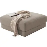 Candy Polsterhocker 3C "Enisa II", grau (taupe), B:100cm H:49cm T:100cm, 85% Polyester, 15% Viskose, Hocker, Polsterhocker, passend zur Serie "Enisa II", wahlweise mit Flecken-Schutz-Bezug