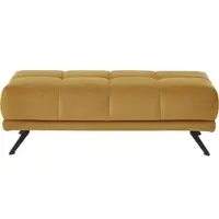 Die Planbar Hocker "MP-IN20041", gelb (curry), B:137cm H:43cm T:73cm, 100% Polyester, Hocker, Hocker, Besondere Merkmale: in modernem Polyestervelours mit Samtoptik