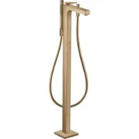 Hansgrohe AXOR Citterio Wannenmischer, Rautenschliff, freistehend, inklusive Zubehör, Ausladung 200mm, 39471140, Farbe: Brushed Bronze
