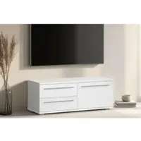 Places Of Style TV-Board "Piano", weiß (weiß 70 hochglanz), B:120cm H:46,2cm T:45,2cm, Holzwerkstoff, Sideboards, TV-Board, UV lackiert, mit Soft-Close-Funktion