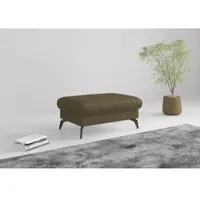 Sit&More Polsterhocker SIT & MORE "Morris Jubi", grün (olive), B:103cm H:44cm T:69cm, Hocker, Polsterhocker, in Echtleder