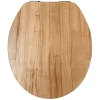 WELLWATER WC-Sitz Holzoptik hell, Soft-Close, Take-Off, MDF, 956495
