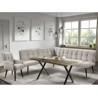 Exxpo - Sofa Fashion Essbank "Mocca Essbank, Sitzbank", beige (sand), B:260cm H:94cm T:201cm, Sitzbänke, Essbank, hoher Sitzkomfort, bequem und elegant, hochwertige Detailverarbeitung