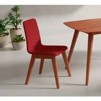 Inosign Stuhl "Sandy", rot (bordeaux, kirsch, bordeaux), B:47cm H:88cm T:56cm, Polyester, Stühle, Stuhl, mit verschiedenen Stuhlbeinfarben und Farbvarianten, Sitzhöhe 47 cm
