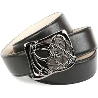 Anthoni Crown Ledergürtel , Damen, Gr. 90, schwarz, Leder, unifarben, Gürtel Ledergürtel, mit Designer Schließe