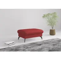 Sit&More Polsterhocker SIT & MORE "Morris Jubi", rot (feuerrot), B:103cm H:44cm T:69cm, Hocker, Polsterhocker, in Echtleder