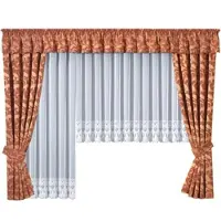 Stickereien Plauen Gardine "Diana" Gr. 8, weiß, B:750cm H:145cm, Polyester, Gardinen, Gardine, veredelt mit echter Plauener Spitze Stickerei
