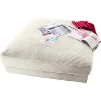 Home affaire Hocker "Enisa", weiß, B:100cm H:43cm T:100cm, Cord (88% Polyester / 12% Polyacryl), Hocker, Hocker, passend zum "Enisa"-Sofa, Bezug in Cord